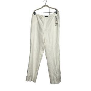 NWT Lauren Ralph Lauren cream/white linen pants 18W